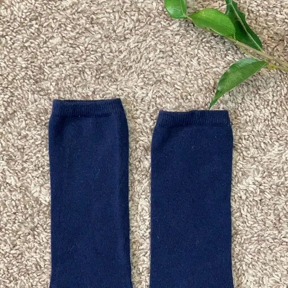 Kids Socks Navy Blue Land's End Youth Girls Boys Unisex Junior Stretch Comfy - Picture 3 of 9